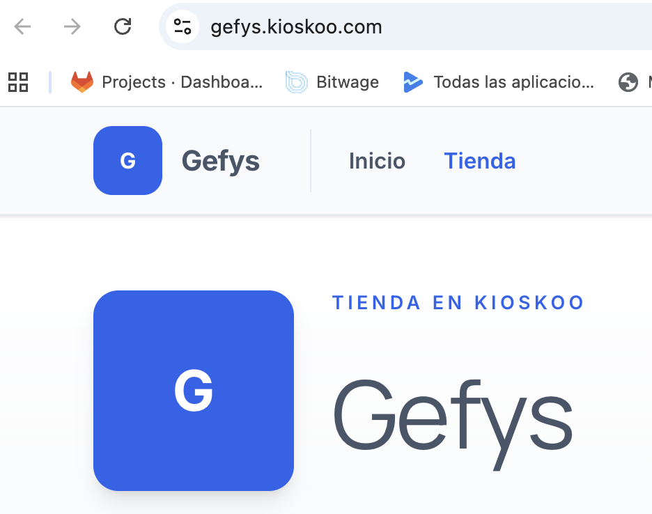 Tienda virtual con dominio personalizado